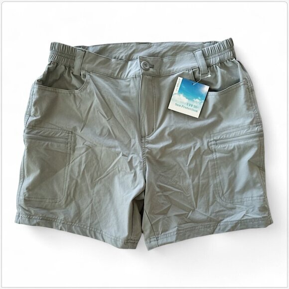 Willit Gray UPF 50+ Sun Protection Cargo Hiking Active Pockets Shorts NWT NEW L - Picture 1 of 3